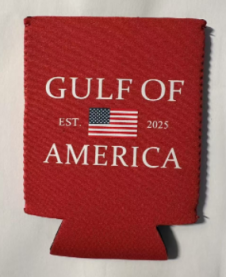 Gulf Of America Red Jacket Can Holder Drink Koozie