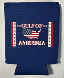 Gulf Of America USA Map Blue Jacket Can Holder Drink Koozie