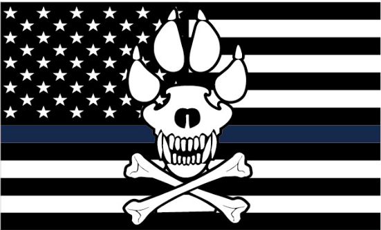 US Police K9 Memorial 3'X5' Flag ROUGH TEX® 100D
