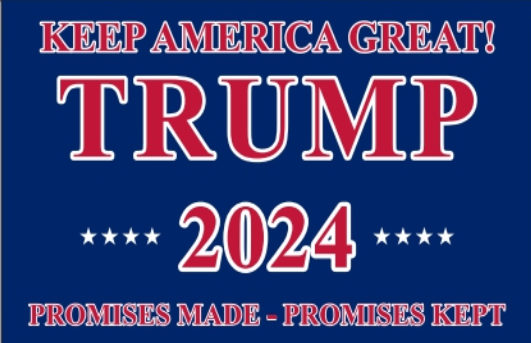 Keep America Great Trump 2024 Promises Made Promises Kept 3'X5' Double Sided Flag ROUGH TEX® 100D