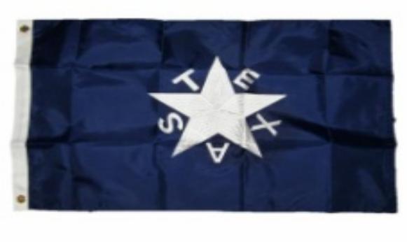 Texas Lorenzo De Zavala Vintage 2'x3' Embroidered Flag Rough Tex® Cotton