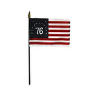 Colonial American Mixed Dozen 12x18 Inch Stick Flags One of Each 1776 Era Flags
