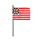 Colonial American Mixed Dozen 12x18 Inch Stick Flags One of Each 1776 Era Flags