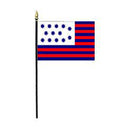 Colonial American Mixed Dozen 12x18 Inch Stick Flags One of Each 1776 Era Flags