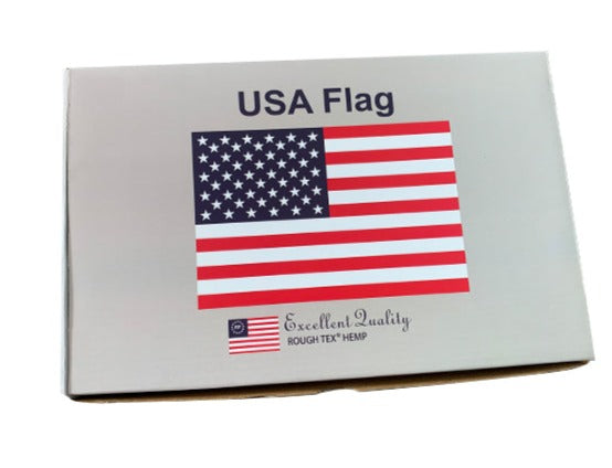 American 5'x9.5' 100% Organic Hemp USA Embroidered Stars & Sewn Stripes Internment