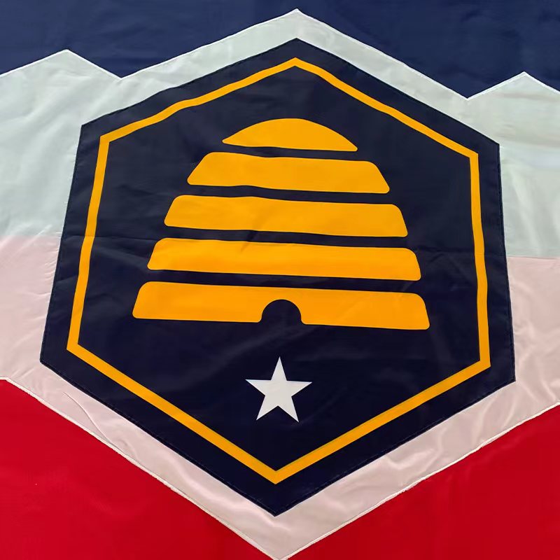 Official Utah 2024 New State Flag 3x5 Feet Flag Rough Tex® 68D Nylon State Government Printed