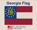 Georgia 3'x5' 100% Organic Hemp USA Embroidered & Sewn Gift Boxed Flag