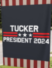 Tucker President 2024 Black Garden Flag ROUGH TEX® 12"x18"