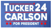Tucker Carlson 24 for President Blue 3'X5' Flag ROUGH TEX® Banner