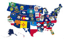 USA American Map 50 States 3'x5' Flag ROUGH TEX® 100D Banner