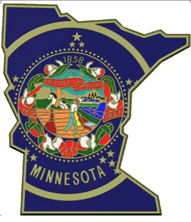 Minnesota State Map Lapel Pin