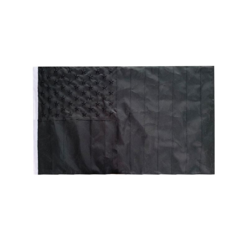 USA American Civil Peace Blackout Version 3'x5' Embroidered Flag ROUGH TEX® 600D
