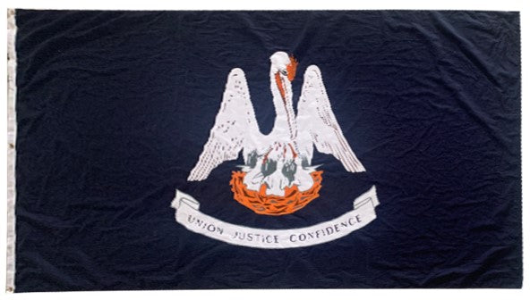 Louisiana State Flag 5'x9.5' Embroidered Flag ROUGH TEX® Cotton