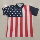 USA American Flag Polo Golf Shirts July 4th Sale Vertical S, M, L, XL, XXL, XXXL