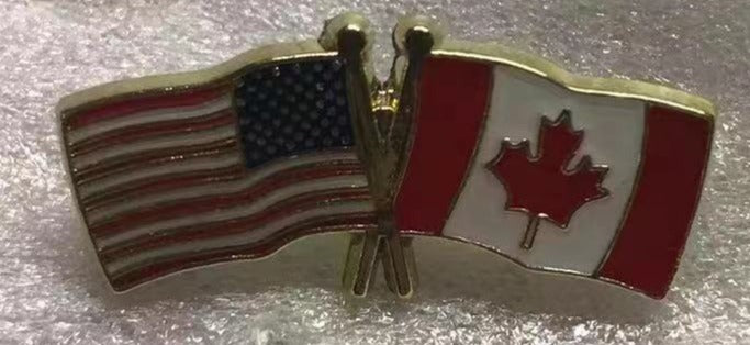 USA  & Canadian Wavy Friendship Lapel Pin