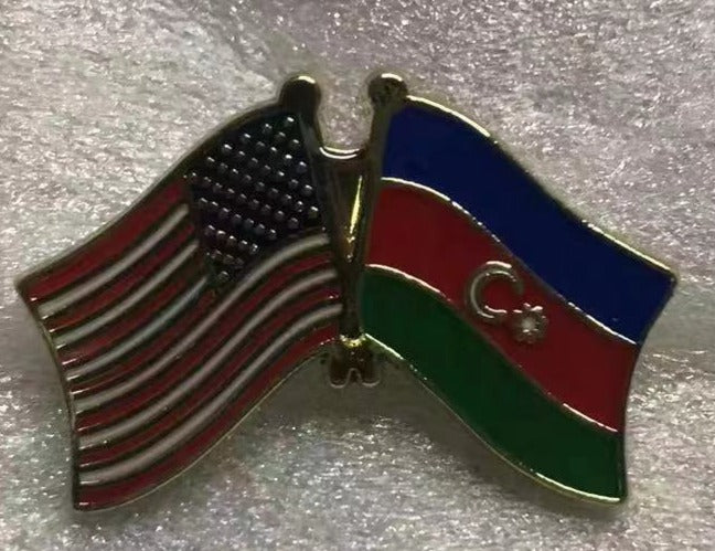 USA & Azerbaijan Friendship Lapel Pin