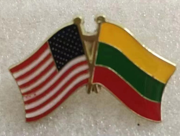 USA & Lithuania Friendship Lapel Pin