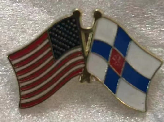 USA & Finland Royal Friendship Lapel Pin