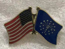 USA & Indiana Friendship Lapel Pin