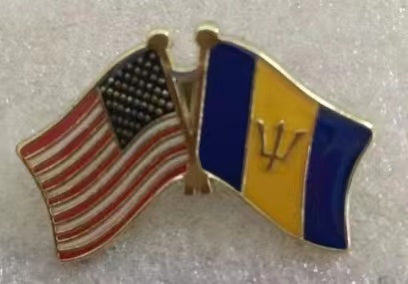 USA & Barbados Friendship Lapel Pin