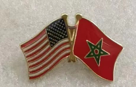 USA & Morocco Friendship Lapel Pin