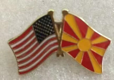 USA & Macedonia Friendship Lapel Pin