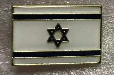Israel Flag Rectangle Lapel Pin