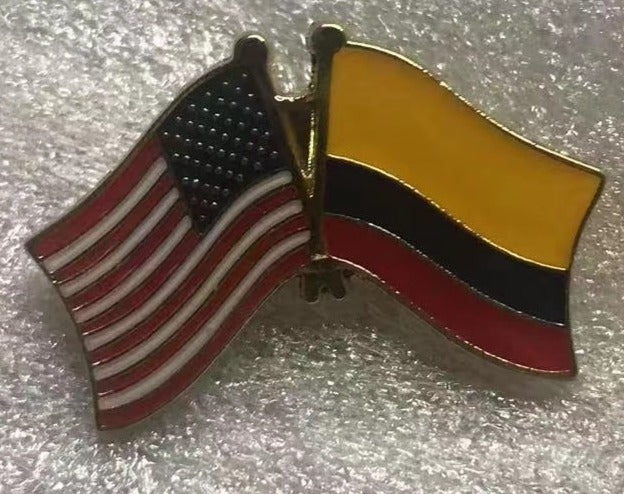 USA & Colombia Friendship Lapel Pin