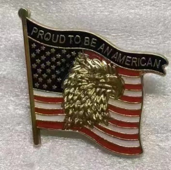 Proud To Be An American USA Eagle Lapel Pin