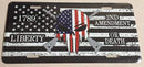 USA Punisher 1789 2nd Amendment Liberty or Death Embossed License Plate