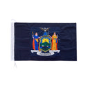 New York 3'x5' Sewn Flag ROUGH TEX® Cotton with Sleeve