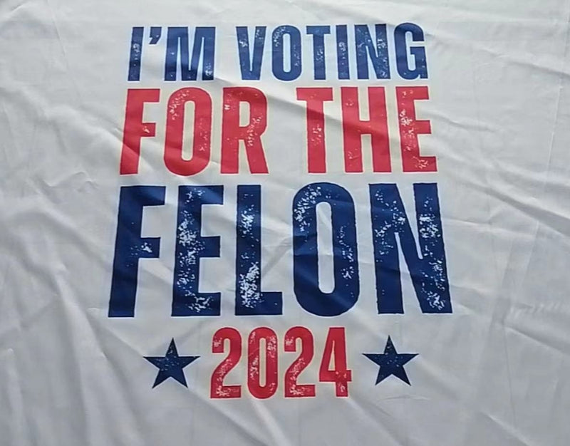 Trump Flag I'm Voting for the Felon 2024 3x5 100D