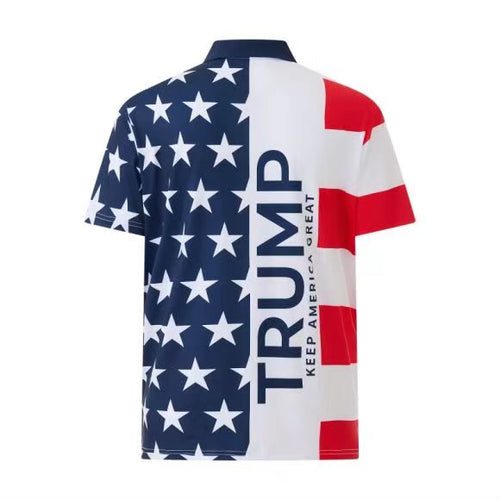 Trump Polos Golf Shirts XXXXL Size 4X Extra Large 2024 New Keep Americ