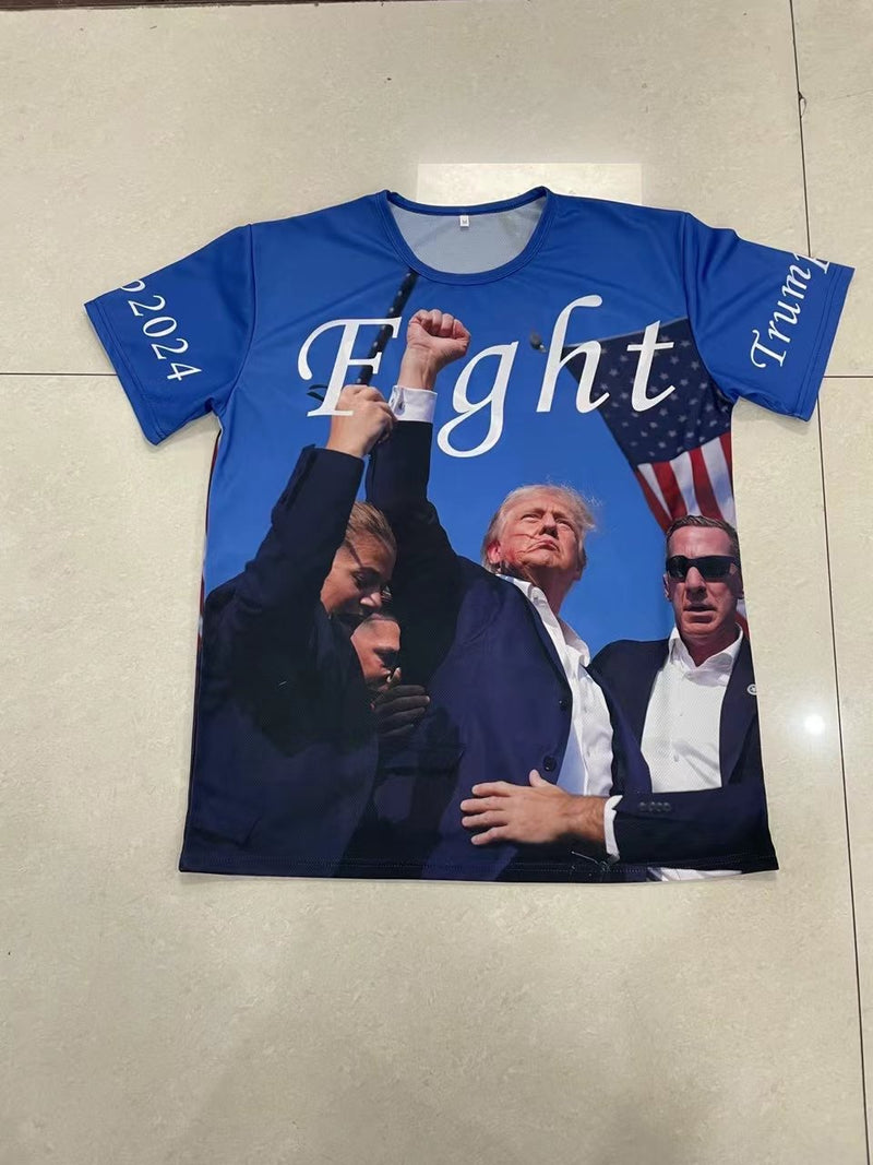 Trump Fight Assassination Attempt T Shirts S M L XL & XXL Twelve Packs & Half Dozen Packs By Size