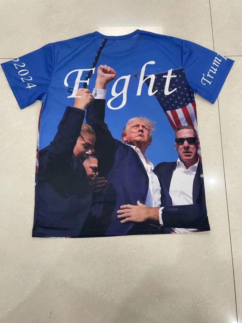 Trump Fight Assassination Attempt T Shirts S M L XL & XXL Twelve Packs & Half Dozen Packs By Size