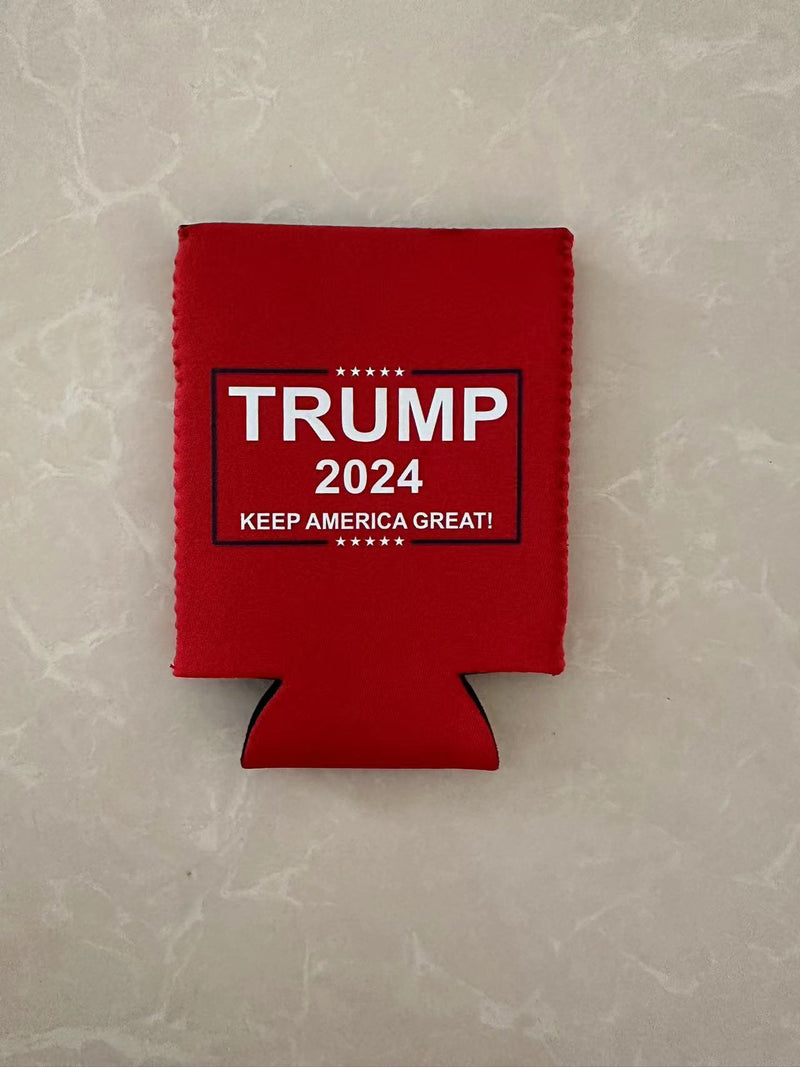 Trump 2024 Keep America Great Can Red Jacket Holder Drink Koozie