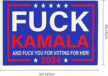 Fuck Kamala Blue 2024 Flag 3x5