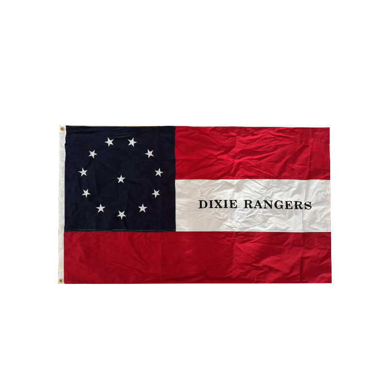 Alabama Dixie Rangers 1st National C.S. 3x5 Feet Cotton Embroidered American 1861 Star Flags