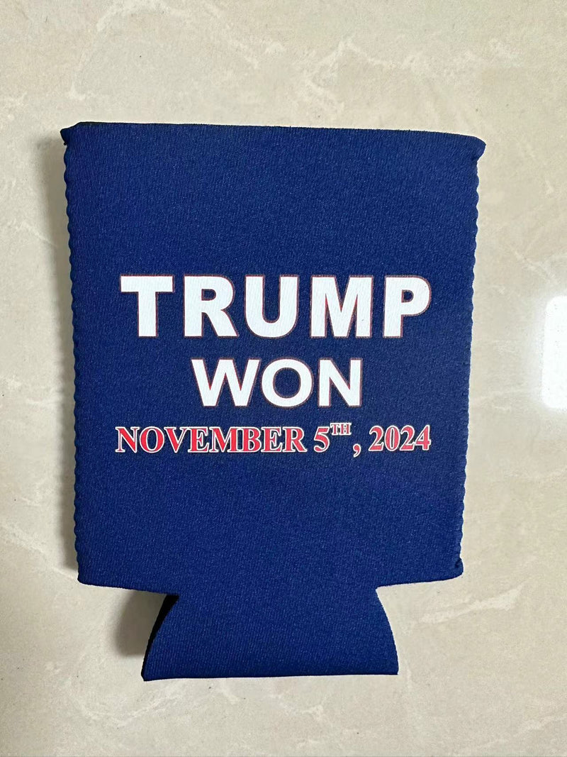 Trump Won Nov. 5 2024 Can Holder Neoprene Koozie 12 Pack