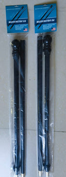 Wooden Flagpoles 5 Feet Brass Screw Joint 12 Pack Case Black