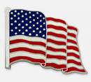 USA Flying Wave American Flag Lapel Pins