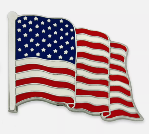 USA Flying Wave American Flag Lapel Pins 12 Pack