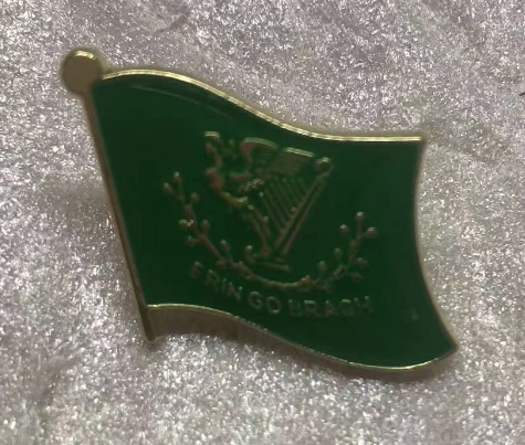 Erin Go Bragh Wavy Lapel Pin Irish