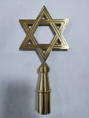 Star of David Israeli Jewish Flagpole Indoor Brass Topper Custom Made Allow 8 Weeks Production