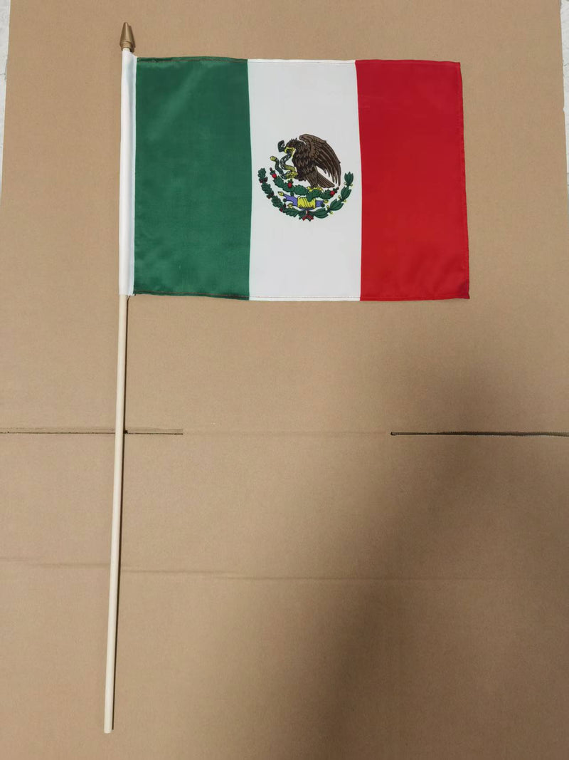 Mexican Wood Stick Flags 12"×18" Inches Mexico Flag Case Wholesale 288