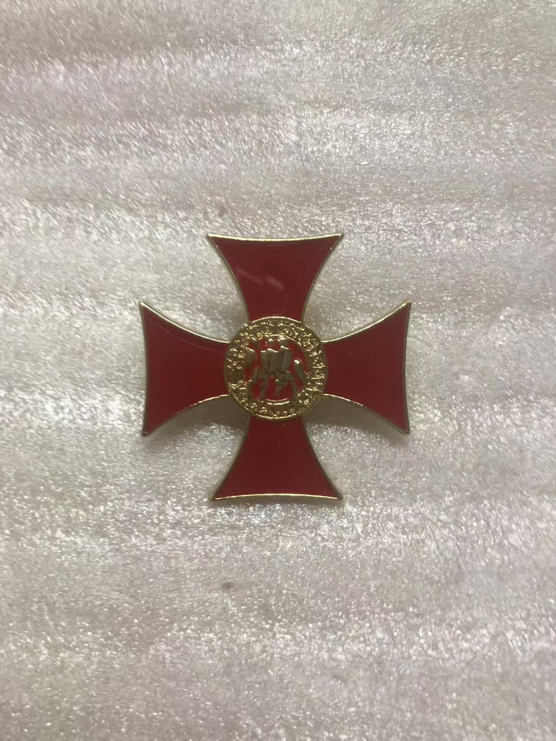 Western European Knights Templar Seal Lapel Pin