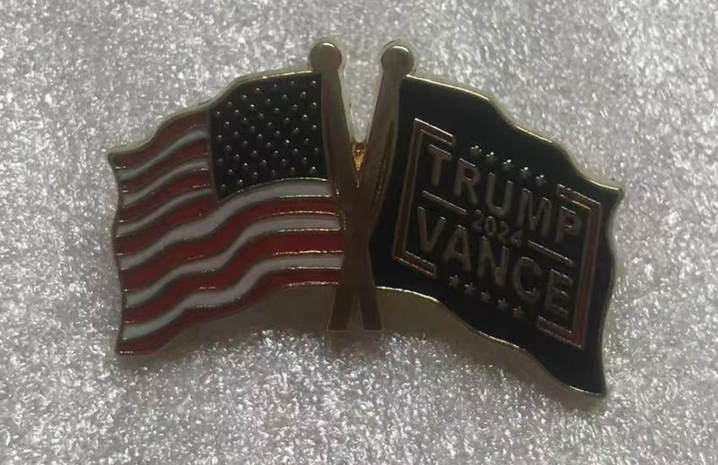 USA & President Trump Vance 2024 Blue American Lapel Pins