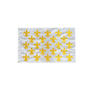 Fleur De Lis Colonial 3'x5' Embroidered Flag ROUGH TEX® Cotton