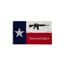Texas Come And Take It 3'x5' Embroidered Flag ROUGH TEX® Cotton