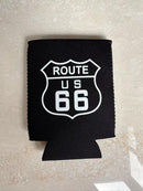 Route US Rt 66 Jacket Can Holder Drink Koozie Blackout